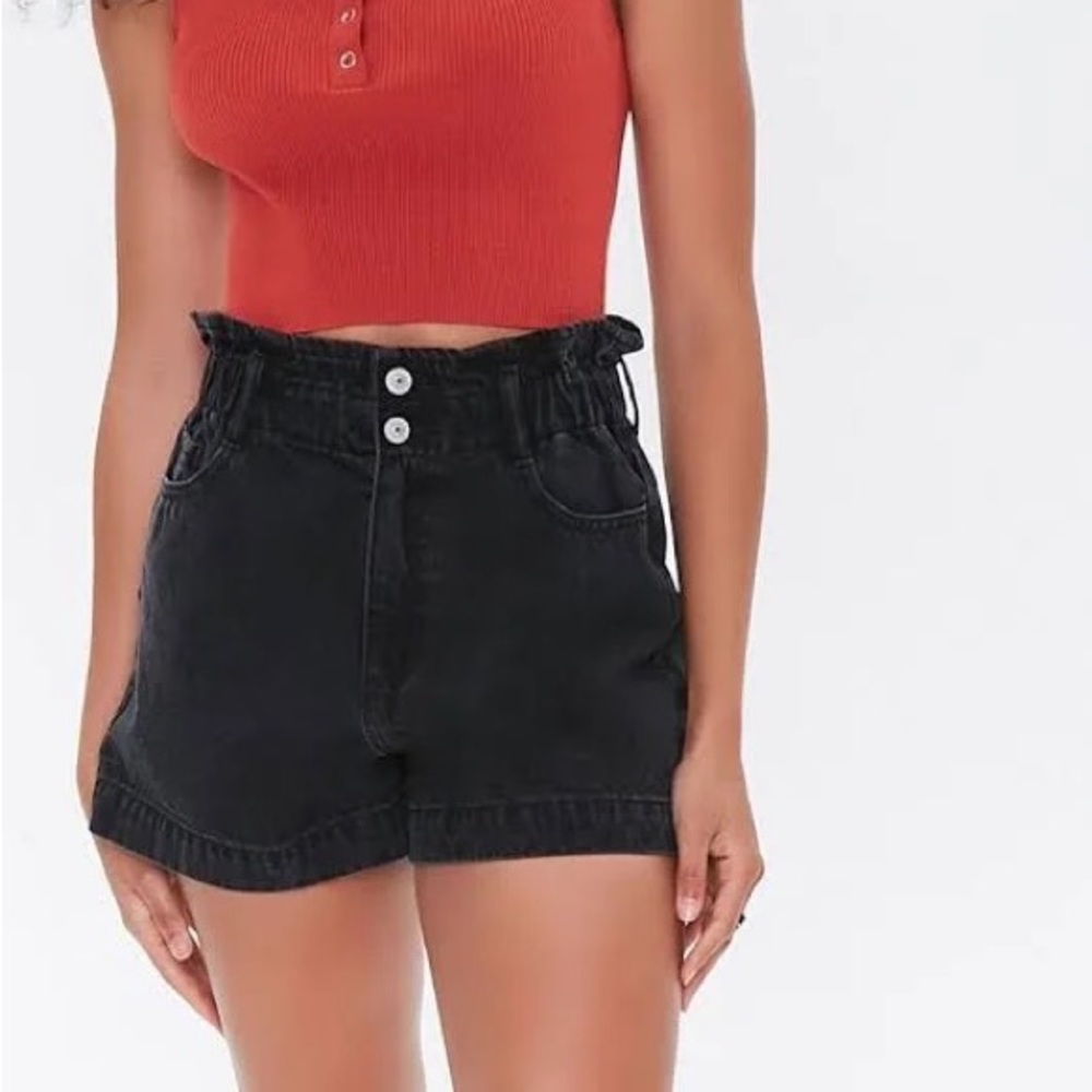 New With Tags Forever 21 Black Denim Shorts Size Small